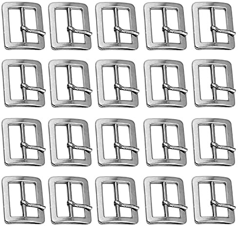 20 Stücke Gürtelschnalle Rollschnalle Metallschnalle 25mm Schnallen Metall Rollschnallen Metall Gurtversteller Gürtelschnalle aus Edelstahl für DIY Gürtel Geldtasche Rucksack Bastelzubehör Silber