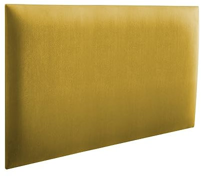 RAVIO Wandpaneele gepolstert | 3D Wandverkleidung mit Schaumstoff | Wandkissen als Kopfteil für Bett | Wanddekoration für Schlafzimmer, Kinderzimmer, Büro, Diele | (Golden, 60x40 cm)