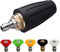 VergilSon Rotating Turbo Nozzle for Pressure Washer With 5 Spray Tips, 1.8GPM 4000PSI 035 Orifice 1/4'' Quick Connect Cleaner Gun Spray Accessory Set