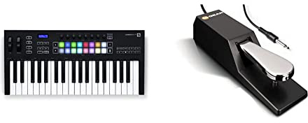 Novation Launchkey 37 [MK3] MIDI Keyboard Controller & M-Audio SP-2 - Universal Sustain Pedal with Piano Style Action, The Ideal Accessory for MIDI Keyboards