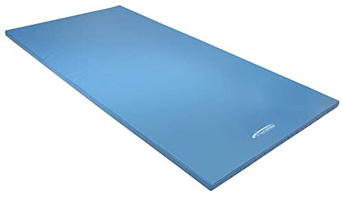 Grevinga® Gymnastikmatte UltraFit | Turnmatte | Sportmatte | Fitnessmatte | Yogamatte | 200 x 100 x 3 cm (Blau, Komplett Turnmattenstoff)