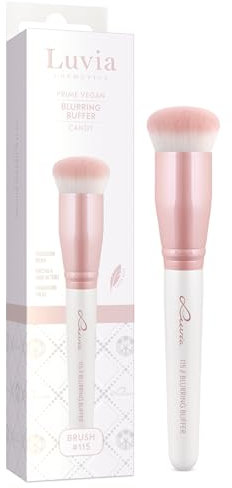 Pinceau de maquillage Luvia, Blurring Buffer, pinceau de maquillage pour les yeux, pinceau cosmétique végétalien, pinceau de fond de teint pour un estompement facile et uniforme