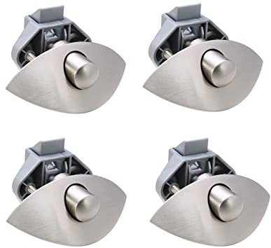 JSNZMTSBD 4pcs Serratura per Camper,Serratura del cassetto della Porta dell'Armadio per mobili per Camper, Serratura dell'Armadio pensile per Yacht- A06-SN Brushed Nickel