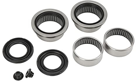 Kit de Reparación de la Viga del Eje Trasero, Akozon Aleación de Acero Rodamiento de Agujas Juego de Cojinetes Y Sellos del Eje Trasero para 206 Eje de 47 Mm