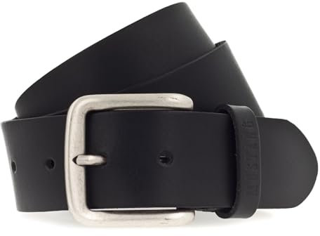 MUSTANG Leather Belt W115 Black - kürzbar