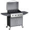 PraTiKo Life Barbecue a Gas Cottura alla Griglia Antiaderente o Pietra Lavica BBQ a Gas 4 Fuochi + Fornello Laterale Struttura in Acciaio con Termometro Incorporato