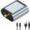 Tianle 192KHz DAC Converter, Digital SPDIF Toslink to Analog Stereo Audio Converter, R/L Adapter with Optical Cable, 3.5mm Jack Compatible with HDTV PS4 Xbox DVD Blu-ray, Silver