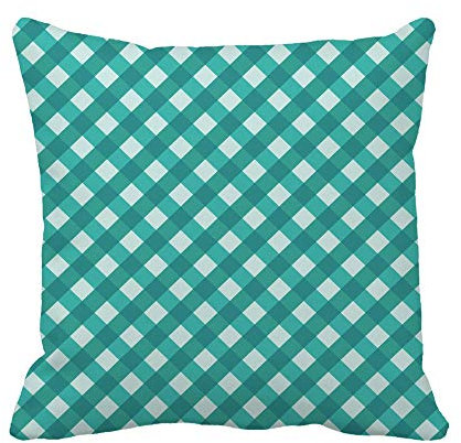 45 x 45 cm Kissenbezug, grün, kariert, Vichy-Muster, kariert, Country-Gingham-Kissenbezug, dekorativer quadratischer Kissenbezug