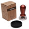 NATUMO Espresso Tamper 58mm, druckregulierend (15kg / 35lbs), Siebträger Zubehör, Kaffe Tamper Set mit Tampermatte (Bronze)
