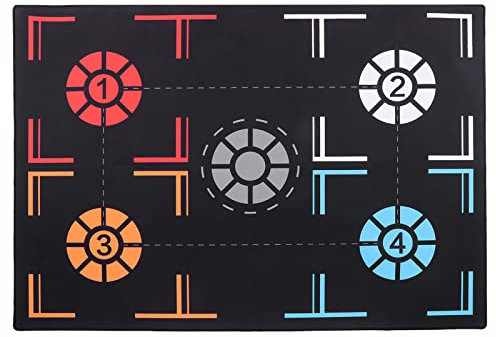 ZLXHDL Basketball-Fußtritt-Trainingsmatte, Rutschfeste Gummibasketballpads für Training mit Punkterinnerung für Geschicklichkeits- und Ballkontrolltraining, Basketball-Trainingsausrüstung für Jungen