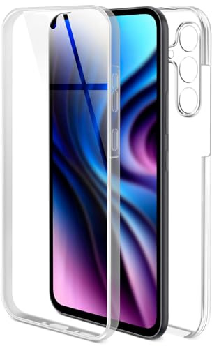 ONEFLOW Touch Case für Samsung Galaxy A54 5G Hülle 360 Grad Komplett Schutz beidseitig, Handyhülle mit Displayschutz, TPU Schutzhülle durchsichtig vorne und hinten stoßfest, Klar