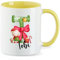 minimutz Weihnachtstasse Kinder mit Name personalisiert | Tasse Trinkbecher Kaffeetasse Keramik Mädchen Jungen | Teetasse Weinachtsalphabet ABC (gelb)