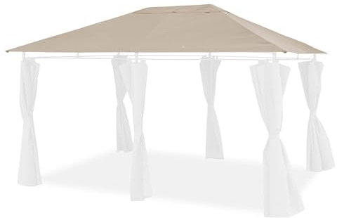 sweeek - Toile de Toit Beige pour tonnelle 3x4m Divio - Toile de Rechange pergola. Toile de Remplacement