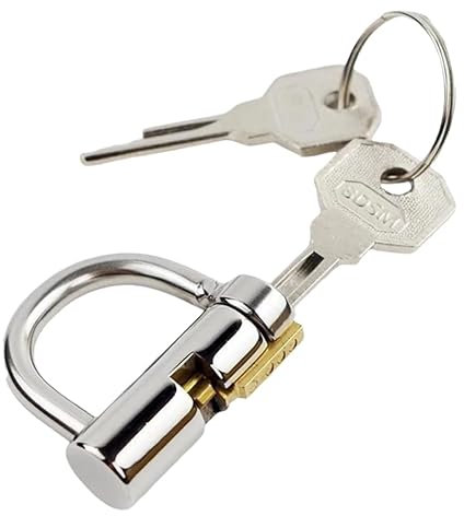 Vielretude 3/5mm PA Schloss Stainless Steel Titanium Keuschheit Piercing D-Ring PA Punktion mit Schlüssel Chastity Device (5mm)