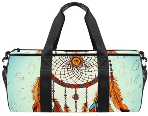 Weekender Reisetasche,kleine Sporttasche,Traumfänger im Ethno Stil,Sporttasche