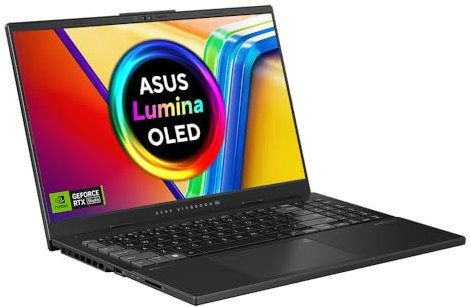 ASUS Vivobook Pro 15 OLED N6505MV 15.6 3K 120Hz OLED Laptop (Intel Core Ultra 9-185H, NVIDIA GeForce RTX 4060, 24GB RAM, 1TB PCIe SSD, UK Layout Backlit Keyboard, Windows 11 Home)