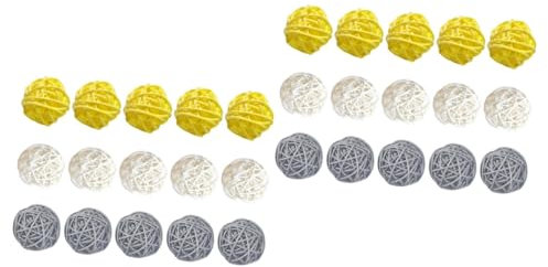 Garneck 30 Stück Dekorative Kugeln Kreative DIY Bastelarbeiten Layout Zubehör Web Rattan Kugel Einfache Weinreben Kugel