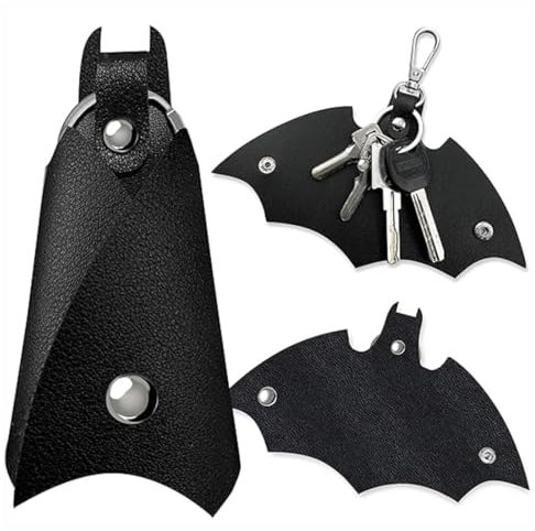 LAKJUOZ Batman Schlüsselanhänger, Kunstleder Schlüsseletui Brieftasche, Batman Kunstleder Schlüsseletui, Fledermaus Keychain, Auto Leder Schlüsseletui Key Organizer, Für Alle Arten Von Schlüsseln