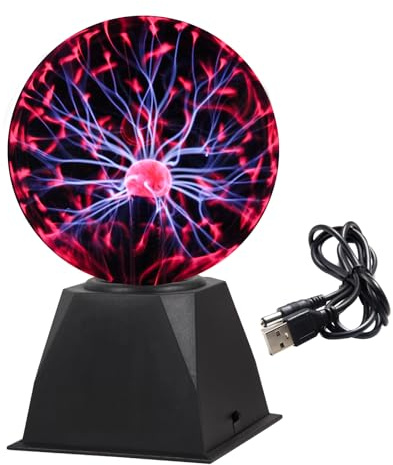 Gresus Magische Plasma-Kugellampe, berührungs- und geräuschempfindlich, interaktiv, USB-betrieben, Plasmablampe, Nebel, Kugel, Wissenschaft, pädagogisches Geschenk für Dekorationen/Partys/Schlafzimmer