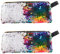 WRITWAA 2st Tragbare Stifttasche Stift Aufbewahrungsstift Glänzende Glitzertasche Doppelseitiger Kulturbeutel Buntstifte-etui Flip-pailletten Federmäppchen Für Die Schule Stifthalter