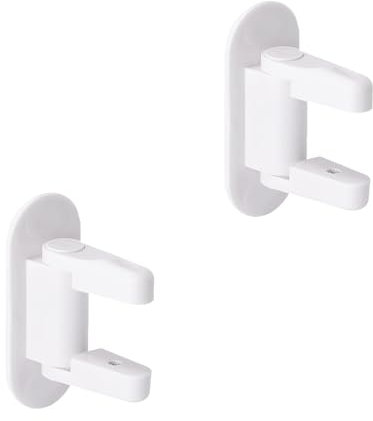 Onezebra 2 Pack Door Handle Locks, Door Lock Without Drilling, Child Safety Door Handle Locks with 3M Adhesive, Child-Proof & Pet-Proof, Baby Safety Door Handle Locks for Bedroom, Bathroom, Kitchen