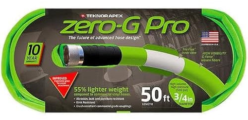 Teknor Apex zero-G NeverKink Durable Kink Free Garden Hoses (zero-G Pro, 3/4 x 50')