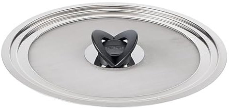 VIOKS Tеfal Ingenio L9879902 Couvercle anti-éclaboussures de rechange en acier inoxydable pour poêles et casseroles 24-30 cm