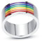 LIFKOME LGBT- Homosexuell Ringe für Damenringe lgbtq klingelt bisexuell LGBT-Ware Ringe für Frauen edelstahlringe regenbogenfahne schmuck für Homosexuell
