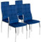 MEBEL ELITE - Esszimmerstühle 4er Set in Velourstoff - Esszimmerstühle Marineblau 101 x 46 x 48 [cm] - Küchenstühle Modern - Weiche Esstischstühle - Stabile Essstühle, leicht zu reinigen