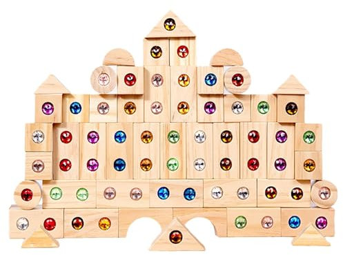 Regenbogen Bausteine Acryl Bausteine | Behavior Bausteine -Acryl Spielzeug | Regenbogen-Acrylblöcke Holzklötze | Kinder Holzbausteine-Set | Regenbogen-Stapelturmspiel