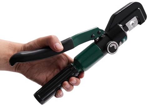 vinnyooc Pinza crimpatrice idraulica, pinza a pressatura manuale, 4 – 70 mm², pinza crimpatrice con fori per tubi in alluminio, tubi in plastica PEX