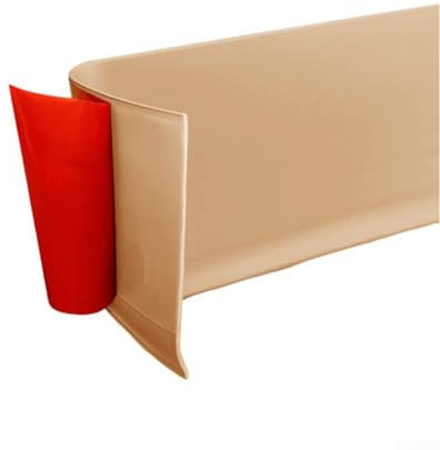 FUANA 4m günstige PVC Sockelleiste Lösung für einfache und effektive Wandverkleidung (hellbraun)