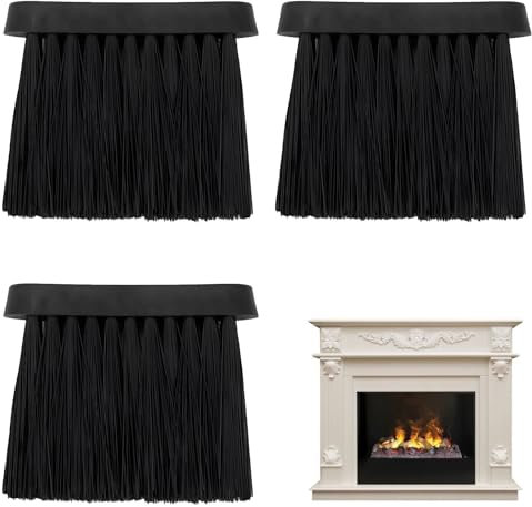 Lot de 3 brosses de rechange pour balai de cheminée, brosse de cheminée, brosse de rechange pour ustensiles de cheminée, brosse de rechange pour la maison et le nettoyage de la cheminée, poêle à feu,