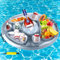 MTINRNI Porte-gobelet Gonflable Flottant,Gonflable Porte-Boissons 2 en 1 Plateau Flottant,Porte-Bouteille Gonflable Flottant Fête D'été, pour Piscine de Grande Capacité.