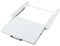 Cozyel Kit de Superposition Universel avec Plateau Coulissant, Acier, 60x54 cm, Cadre de Liaison pour Lave-linge/Sèche-linge, Cadre Intermédiaire Extensible, Étagère Amovible Machine à Laver, Blanc