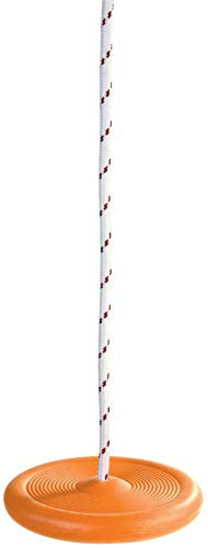 Tellerschaukel Swing Schaukelsitz 28 cm Durchmesser für Kinder ab 3 Jahren geeignet aus Kunststoff in der Farbe orange mit Einer Aufhängeöse für den In- und Outdoor-Bereich geeignet von Dohany.