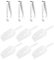 6 Pieces Transparent Ice Scoops and 4 Pieces Stainless Steel Ice Clips, Food Clips, Multi-Purpose Plastic Shovels, Kitchen Tools.