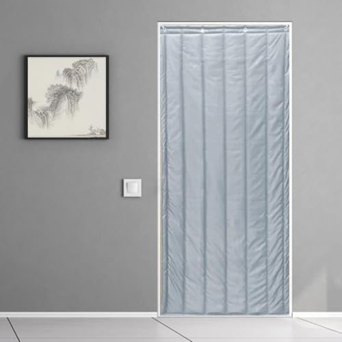 Rideau de porte insonorisant à isolation thermique et antibruit pour chambre à coucher, cuisine, garage et sous-sol – Coupe-vent – 109,2 x 210,8 cm – Bloque le bruit