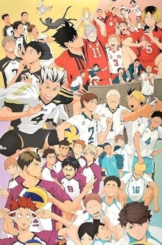 Puzzle 1000 Teile,Für Kinder Spielzeug Lernspiele Plakat,Japanese Animes Haikyuu,Puzzles Für Erwachsene Und Jugendliche Fw09Zw