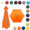 350CM/8 Baleines Auvent De Remplacement Pour Parasol De Jardin, Toile De Parasol Déporté, Housse De Rechange Pour Parasol D'extérieur, Polyester Anti UV 50+(Orange,8 RIBS/350CM(11.5FT))