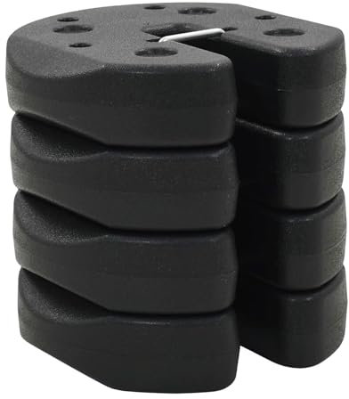 Home Source Gazebo Leg Weights Set of 4 – PE & Cement, Heavy Duty Anchor | 22W x 22D x 5.8H cm | Fits Most Standard Gazebo Poles