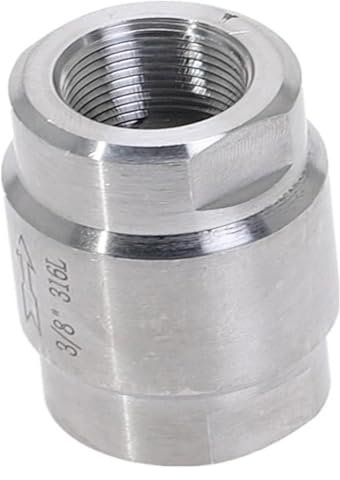 MEMEM Rückschlagventile 304 Edelstahl Hochdruck-Rückschlagventile Gas Wasser Einwegventil DN6 DN8 DN10(1/2Inch)
