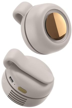Small Clip Fan, Portable Bladeless Mini Fan for Shirt/Waist – Silent 3-Speed Personal Cooling Fans, Compact & Lightweight Clip-on Whirlwind Fans for Office/Outdoor (White)
