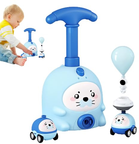 Power Ballon Car Toy | Luftdruckwerfer für Kinder - Inertialfahrzeug für Bildung pädagogischer Fahrzeug, Thrust -Based Movement Racing Game Science STEM Birthday Geschenke, frühes Lernen lustige Junge