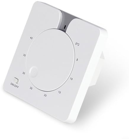 URPIZY Drehknopf Thermostat Für Fußbodenheizung, 16A Mechanische Steuerung +5-40°C Mit LED, Kompatibel Mit Wasser-/Elektroheizungen