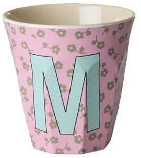 Rice Melamin Becher Kinderbecher mittelgroß Buchstabenbecher (M)