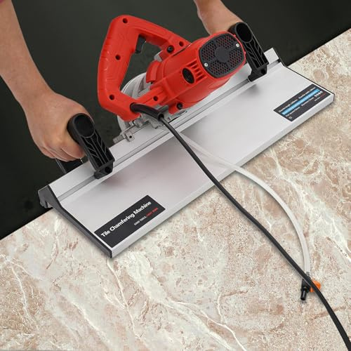 Elektrischer Fliesenschneider 1200W, 116mm Sägeblatt, Aluminiumplatte & 12V Wasserpumpe, 43 Grad Profi Fliesenschneidemaschine für präzises Schneiden von Fliesen und Keramik