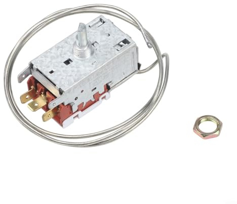 Interruptor de termostato para refrigerador WDF19-K K50 K54 K59 compatible con regulador de temperatura de congelador Siemens, cuerpo de metal, eje en D, cable de 80 cm, 3 pines para reparación de