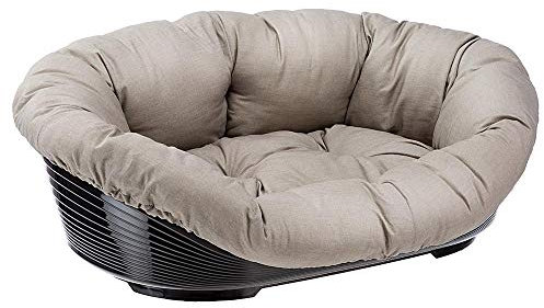 Ferplast Hundebett Hundesofa Katzenbett Hundematte Sofa' 6 Kunststoffkorb mit Waschbarem Gepolstertem Hundekissen, 73 x 55 x h 27 cm.