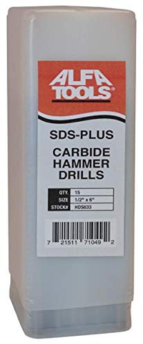 ALFA Tools hds635 5/20,3 x 20,3 cm SDS Bohrhammer Bulk Pack (15 Stück)